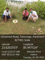 Dispersed Seed Balls location, Bokaro, Jharkhand