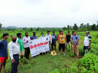 Dispersing Seed Balls, Bokaro, Jharkhand